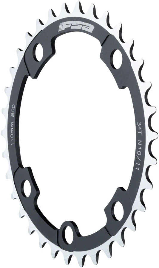 FSA Super ABS Road Chainring 10/11-Speed 110BCD Black 1 FSA Super ABS Road Chainring 10/11-Speed 110BCD Black