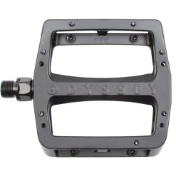 Odyssey Grandstand Pedals Platform Aluminum 9/16in Black -Bicycle Discount Store PD9145 03 56665.1682467456
