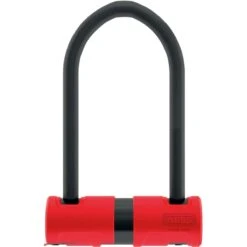 Abus 440A Alarm U-Lock - 4.2 X 6.3in, Keyed, Black/Red, Includes Bracket